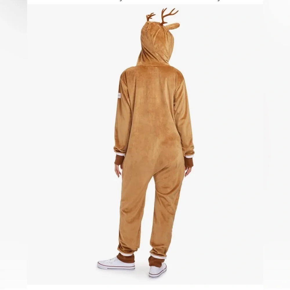 Reindeer Rudolph antler Onesie jumpsuit Christmas Holiday costume Holiday